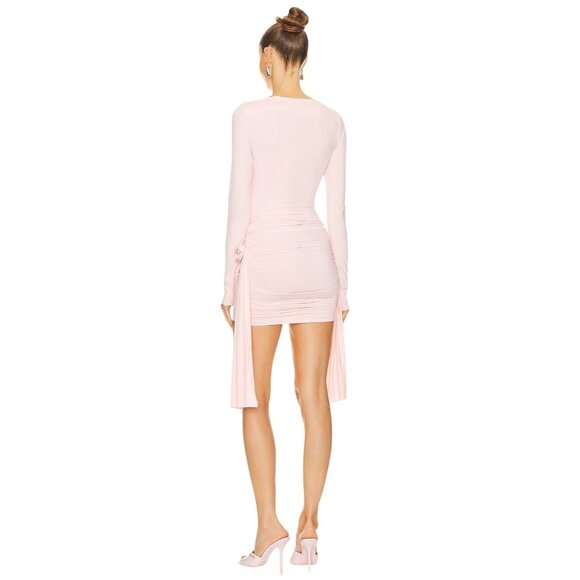 LIONESS Glory Mini Dress in Blush XLarge New Womens Long Sleeve Pink - Picture 2 of 14